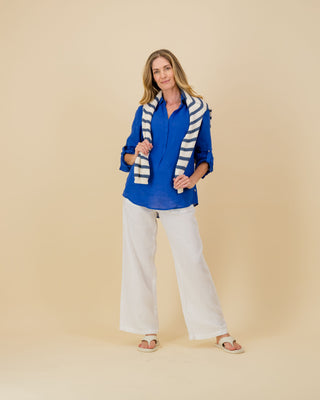 Ella Sapphire Tab Shirt