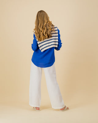 Ella Sapphire Tab Shirt