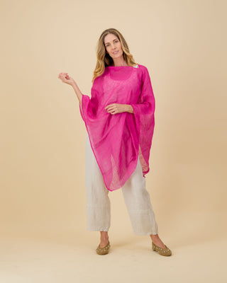 TYRA Fuschia Poncho