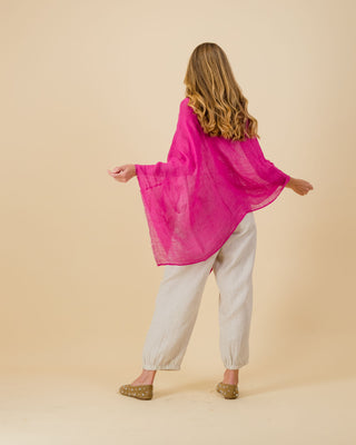 TYRA Fuschia Poncho
