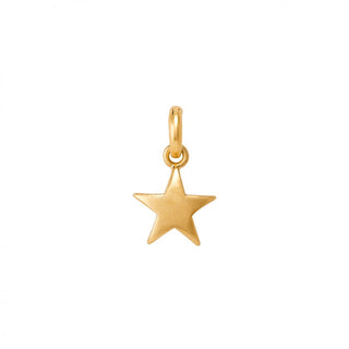 Star charm matt gold plated