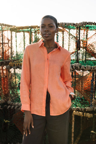 Nomsa Grapefruit Shirt W Concealed Front