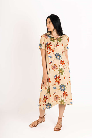 Patricia  Floral Dress Stone