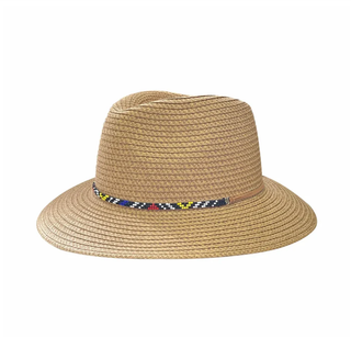 Shanga Bead Fedora Caremel 58cm