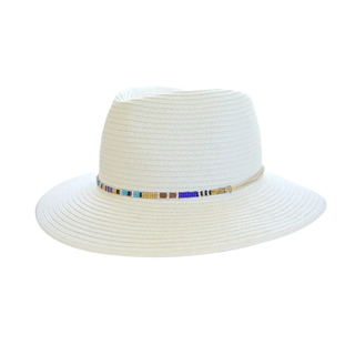 Shanga Bead Fedora Ivory 58cm