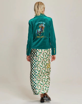 Daphne Velvet Emerald Jacket
