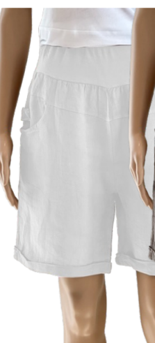 Mandy Linen Short  White