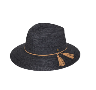 Caroline Fedora Hat Mixed Black 58cm