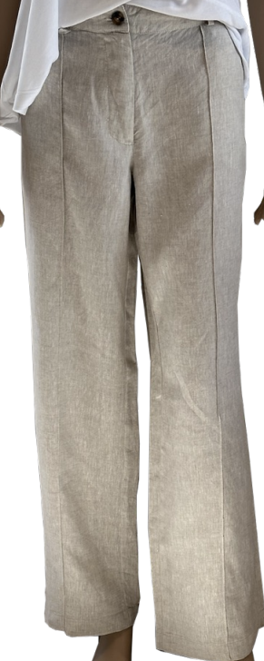 Wide Leg Nat Pant W Front Zip