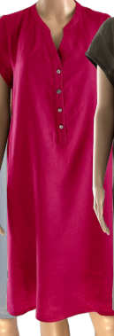 Jess Magenta Pocket Linen Dress