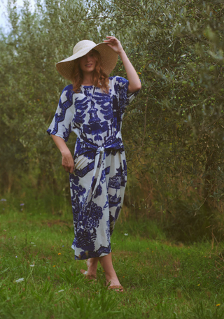 Giant Willow Obi Blue Dress