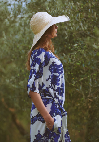 Giant Willow Obi Blue Dress