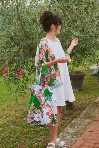 Kitsch Bouquet Green Kimono
