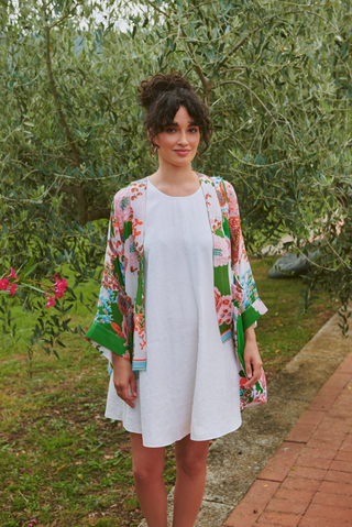 Kitsch Bouquet Green Kimono