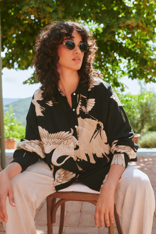 Stork Black Overside Shirt