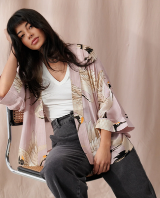 Stork Plaster Pink Kimono