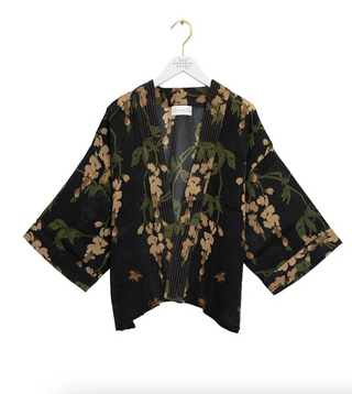 Wisteria Black Kimono