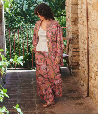 Giant Kantha Dusk Oversized Shirt