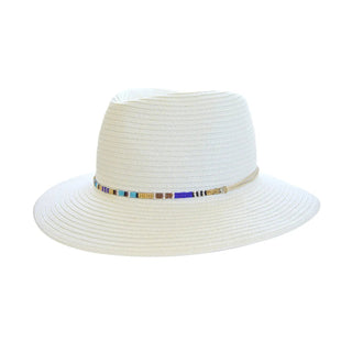Shanga Bead Fedora Ivory 58cm