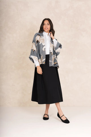 Stork Slate Grey Kimono