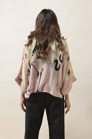 Stork Plaster Pink Kimono