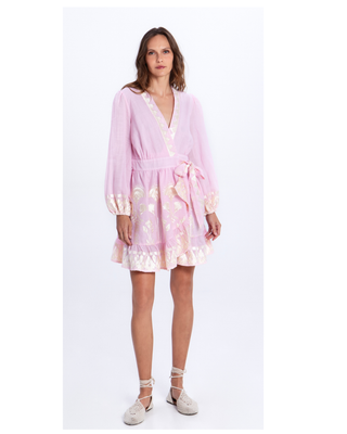 Mini Papyrus P/champ Wrap L/s Dress