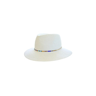 Shanga Bead Fedora Ivory 58cm
