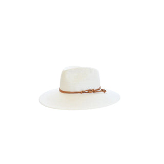 Kasai Wide Brim Fedora Hat Ivory 58cm