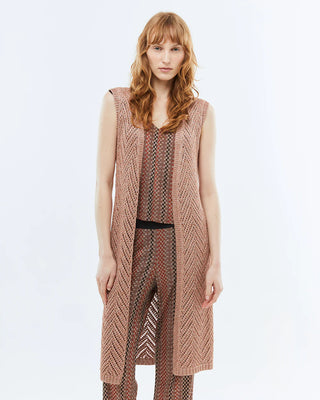 Beth Long Open Camel Vest
