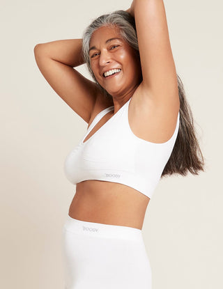 BOODY IS Padded Shaper Crop Bra White