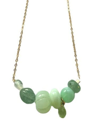 QM Gold Filled With Assorted Green Gems