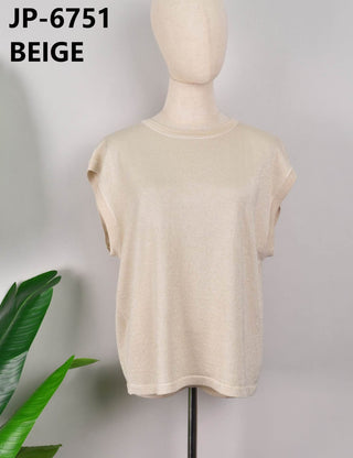 MILL Abby pullover top beige