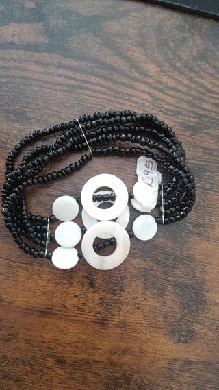 JAM BRACELET MOP SHELL BLK RECT / 6100115