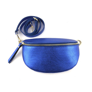 Dollaro Royal Blu Laminate Almand Pouch