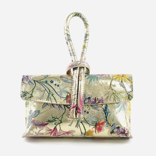 Michelle Gold Floral Laminate Flora Bag