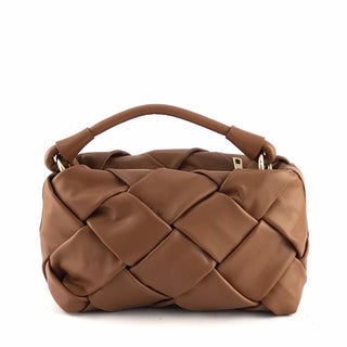 Meg Sauvage Brown Matelasse Weave Bag