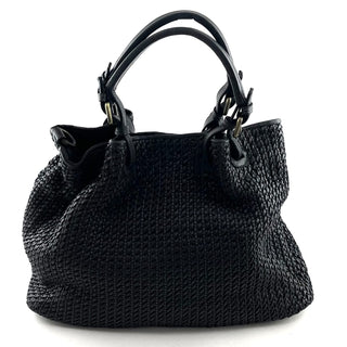 Maxi Black Four Vintage Weave Charvi Bag