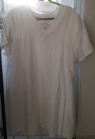 Amy White V-neck Dress