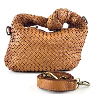 Florenz Congac Hobo Medium Vintage Weave Bag