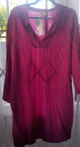 Caroline Bib Front Tunic Dress Fuschia 23