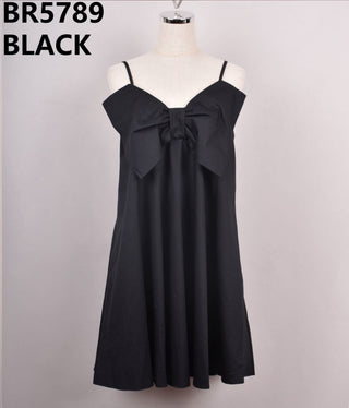 Nova Black Mini Bow Dress