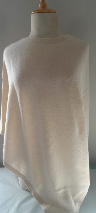 Julia Soft Beige Knitted Poncho