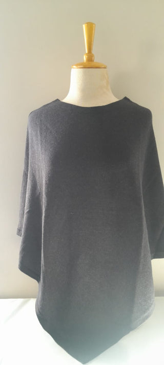 Julia Black Sand Knitted Poncho
