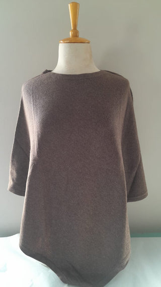 Julia Swiss Brown Knitted Poncho