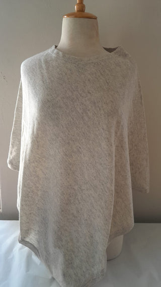 Julia Silver Grey Knitted Poncho