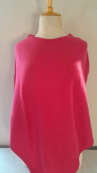 Julia Fuschia Knitted Poncho