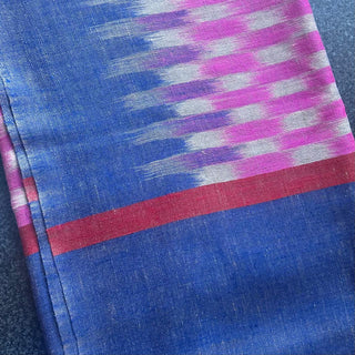 T569 Navy & Fuschia  Ikat Stripe Toosha