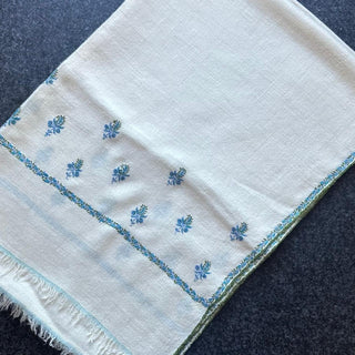 T573 Kora w Lilac Blue  Embrioded Flowers Toosha