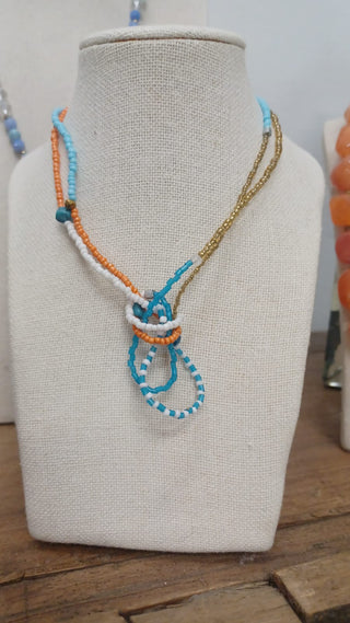 Double Small Beaded Necklace