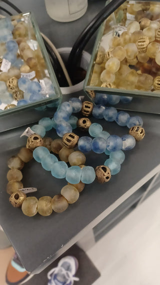 Glass beaded bracelet